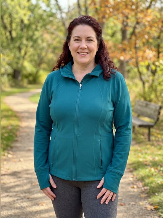 Danskin Tops - 🆕 Danskin Winter Tech Fleece Lined Hooded Luxe Yoga Jacket Womens XL Dark Teal